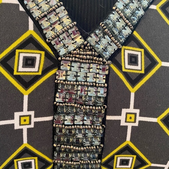 JM Collection Rhinestone Top - Picture 2 of 5